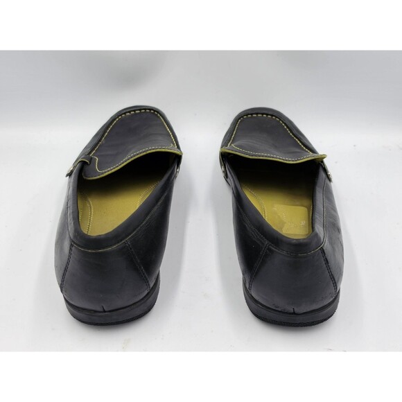Vintage Men\'s Coach Black Leather Loafers Moccasin Square Toe Size 11.5 Y2K main image 7